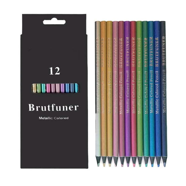 12-Piece: Metallic Colored Pencils