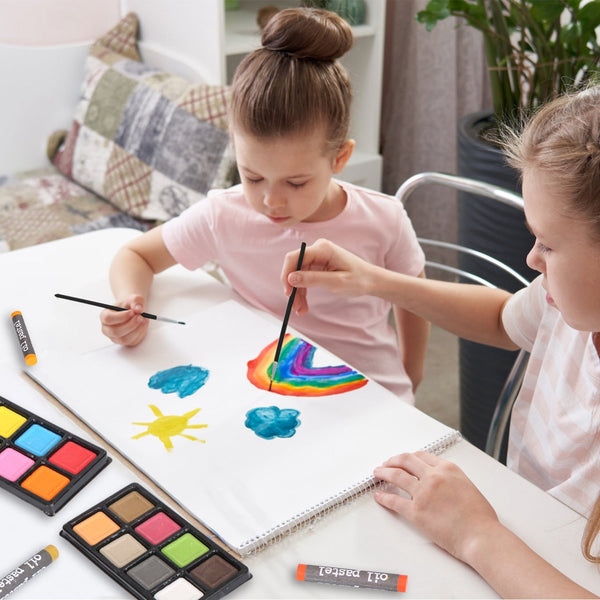 140-Piece Complete Art Supplies Set with Wooden Storage Box