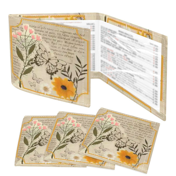 Vintage Heirloom Butterfly Scrapbook Garden Mahjong Card Holder Finder