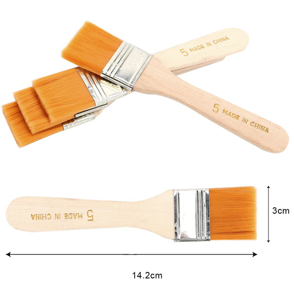 4 Piece Nylon Hair Paint Brush Set for Art Painting