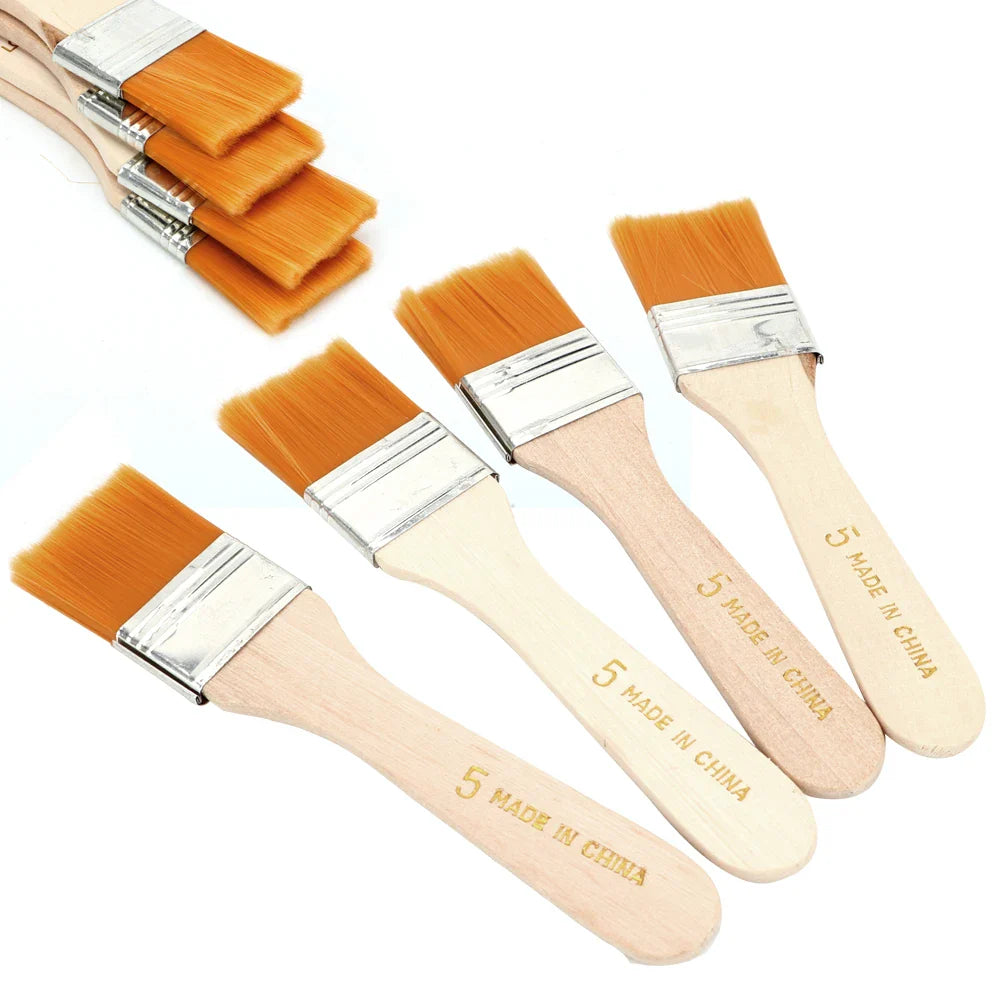 4 Piece Nylon Hair Paint Brush Set for Art Painting