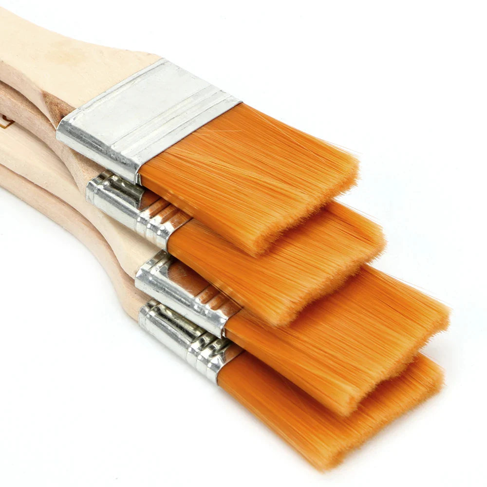 4 Piece Nylon Hair Paint Brush Set for Art Painting