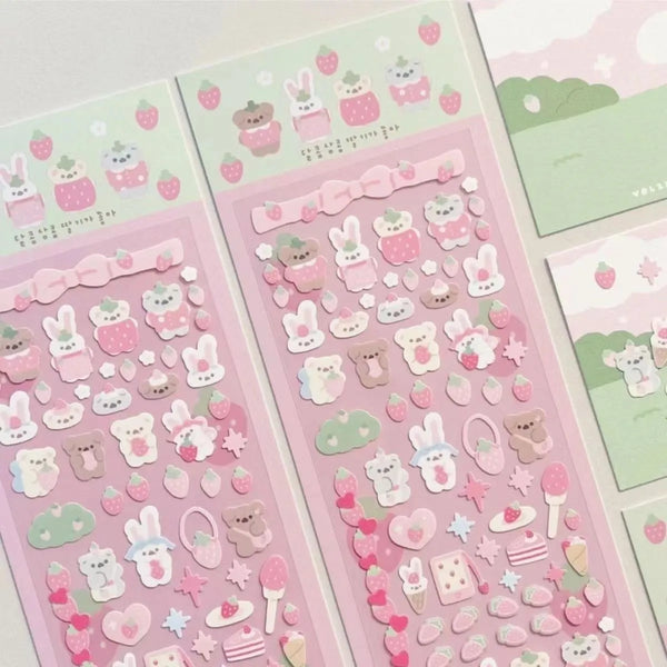 Cute Animal Laser Scrapbook Stickers