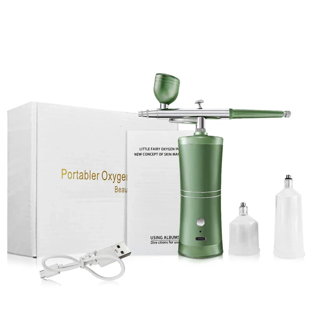 Portable Cordless Airbrush with Compressor - For Nail Art, Cake Painting, and Crafts