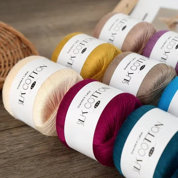 50g Silk Lace Cotton Crochet Yarn Soft Baby Knitting Thread