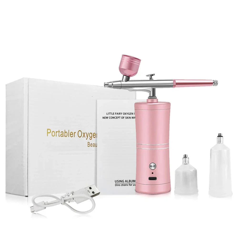 Portable Cordless Airbrush with Compressor - For Nail Art, Cake Painting, and Crafts