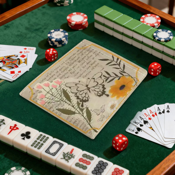 Vintage Heirloom Butterfly Scrapbook Garden Mahjong Card Holder Finder