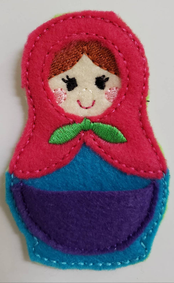 Felt nesting doll quiet book page - toddler quiet book page - stacking dolls - activity page - busy book page