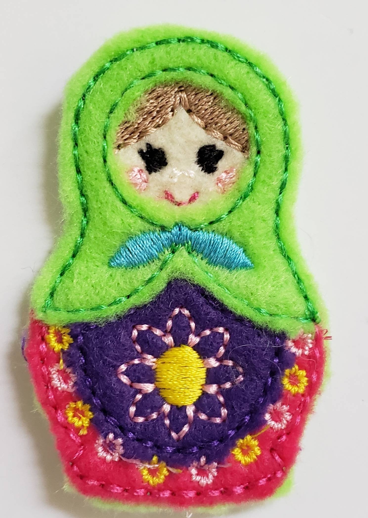 Felt nesting doll quiet book page - toddler quiet book page - stacking dolls - activity page - busy book page