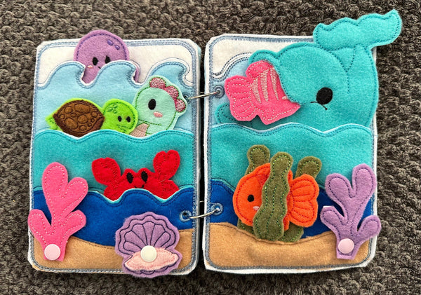 Under the Sea Quiet Book, Ocean Animal Finger Puppets, Teacher and
Child Learning Toy