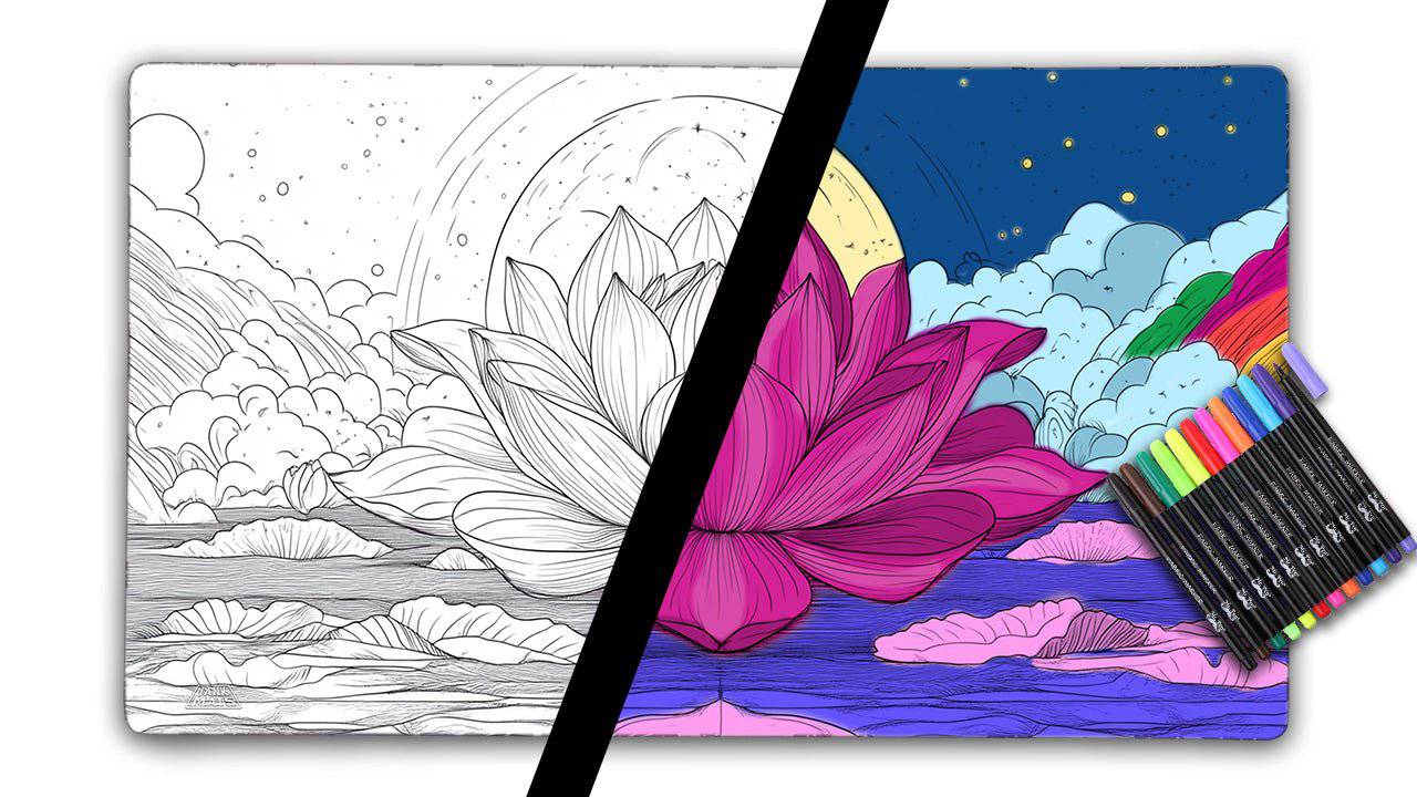 Lotus | Color Your Own Playmat Set
