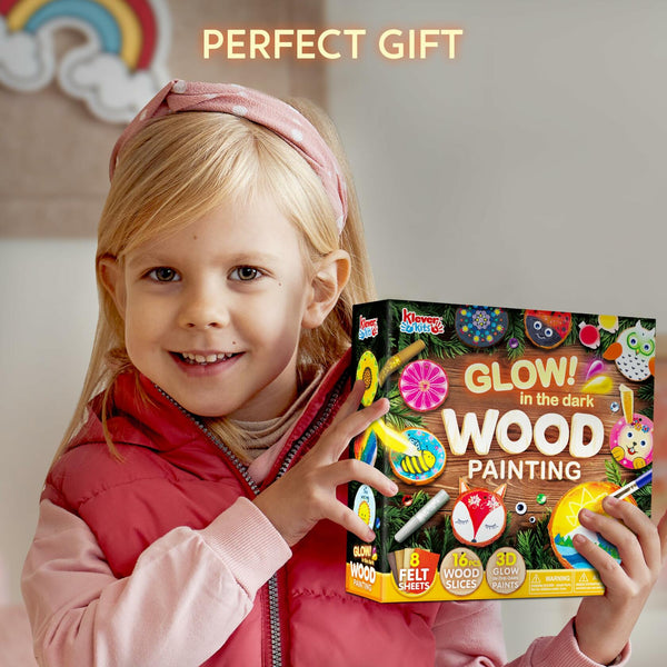 Glow in Dark Wooden Painting Craft Kit for Kids