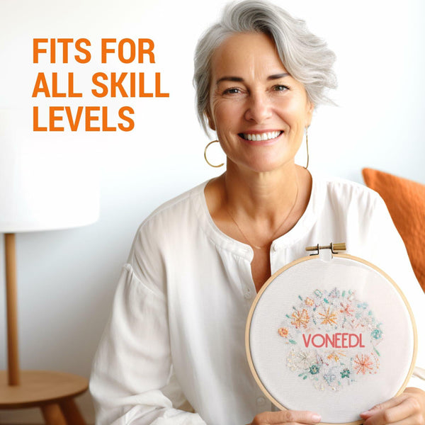 Large Eye Sharp Sewing Needles 6 Sizes 60 PCS Easy Thread